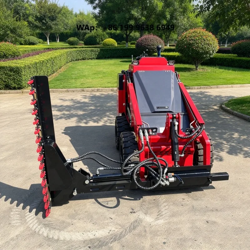 Skid Steer Loader Adjustable Angle Hedge Cutter Attachment Hydraulic Reciprocating Hedge Trimmer