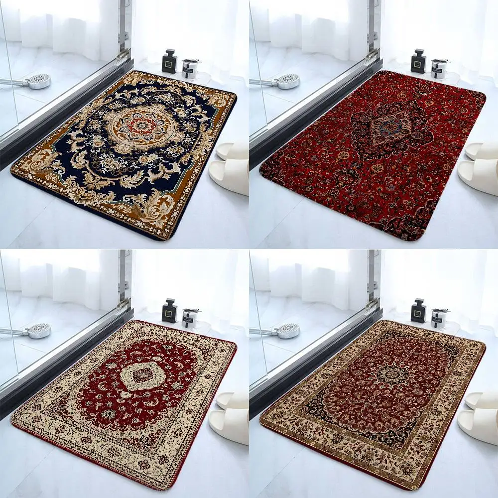

Persian Carpet Floor Mat Art Carpet Rug For Bedroom Living Room Sofa Home Doormat Decor,Large Kid Non-slip Floor Mat