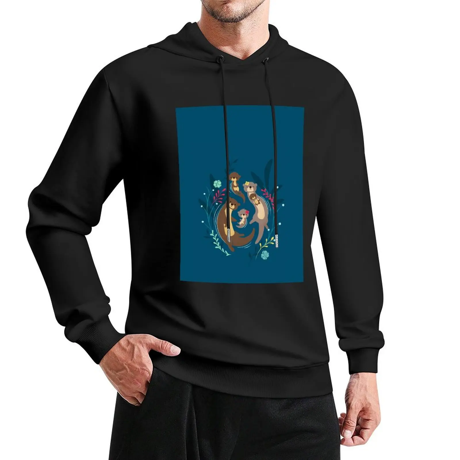 

Otter Family Pullover Hoodie men's sweat-shirt set autumn new products big size hoodie