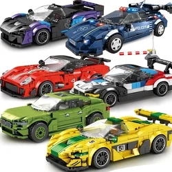 City Speed Champion Technical Car Sports Racing Car Vehicle Racer Moc Building Blocks Educational Toys For Kids Boys Gift