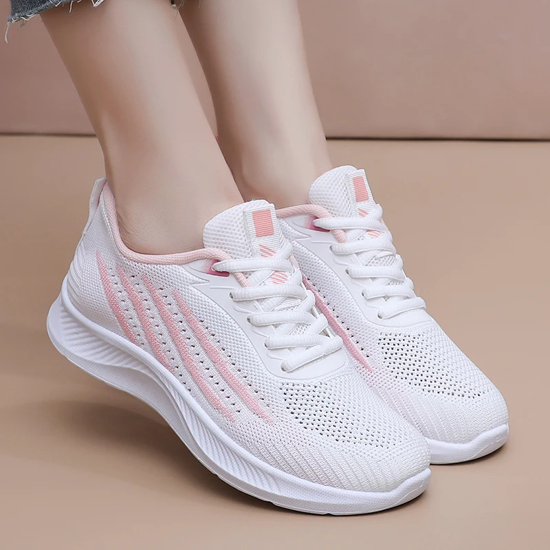 Women's Sports Shoes, Women's Soft-Soled Flat Shoes, Mesh Breathable Casual Shoes, Walking Shoes