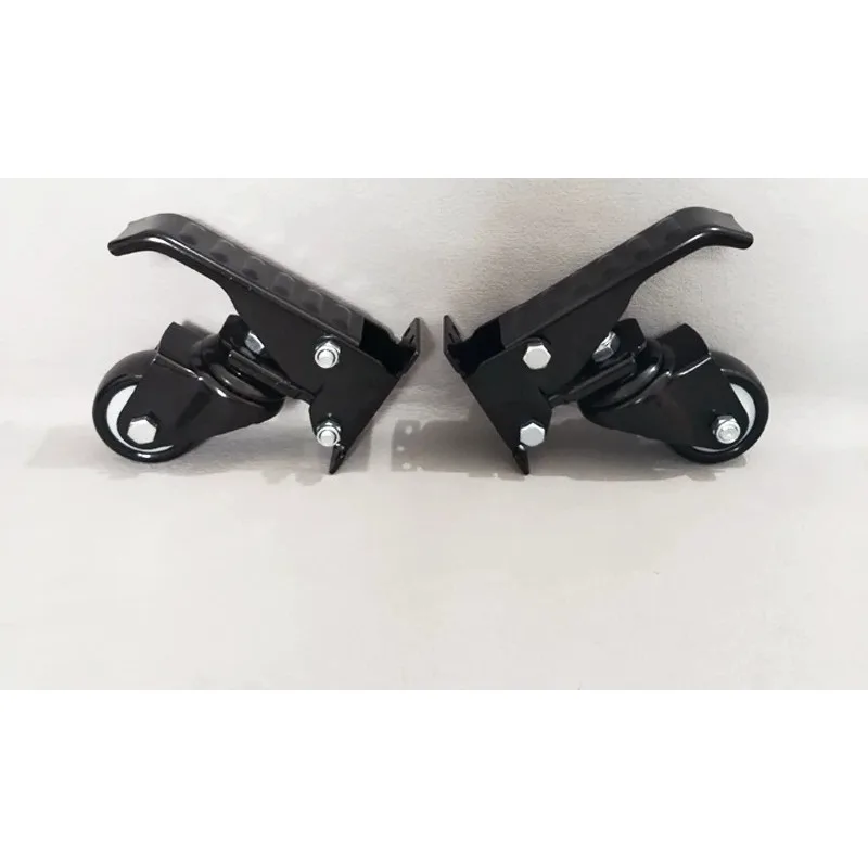 Side Mounted Foot Pedal Lifting Swivel Casters Heavy Duty Retractable Mobile Wheels