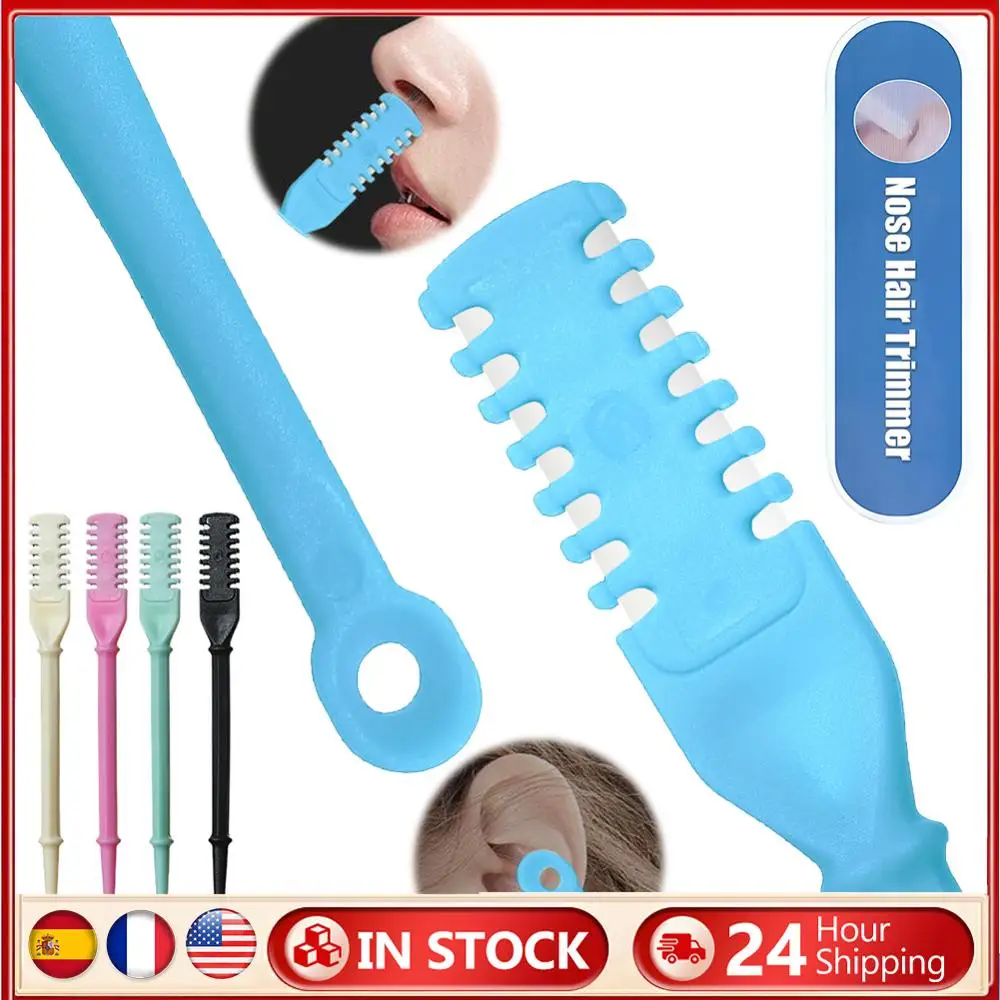 

4Pcs Nasal Hair Cutter Nose Hair Knife 2-in-1 Manual Nostril Hair Removal Tool Double Sided Blade Hair Removal Accessory