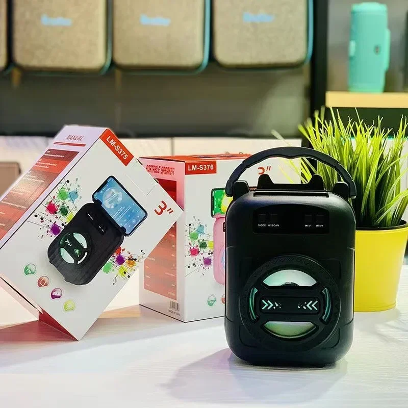 500mAh Speaker Sound box Soundbar Portable Bluetooth TF Udisk Outdoor Bass Soundpeats Microphone For Square Dancing Music Player