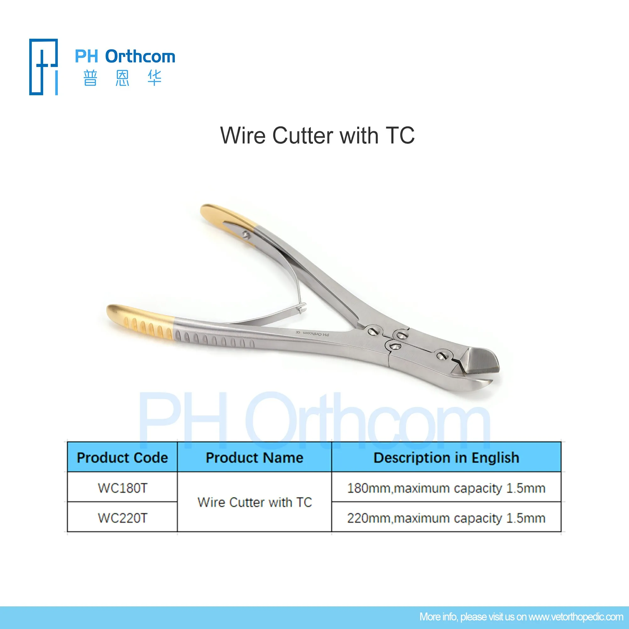 Orthopedic Wire Cutter with TC Surgical Instruments Tool Veterinary Pet Mascotas Surgery Medical Supplies and Equipment