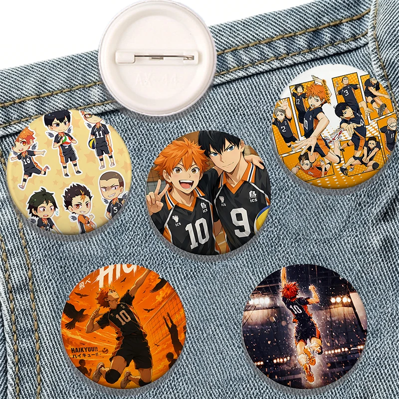 Enamel Pin Set - ハイキュー ブローチ 漫画アニメバッジ 手作り 精巧で美しいエナメルピン バックパック