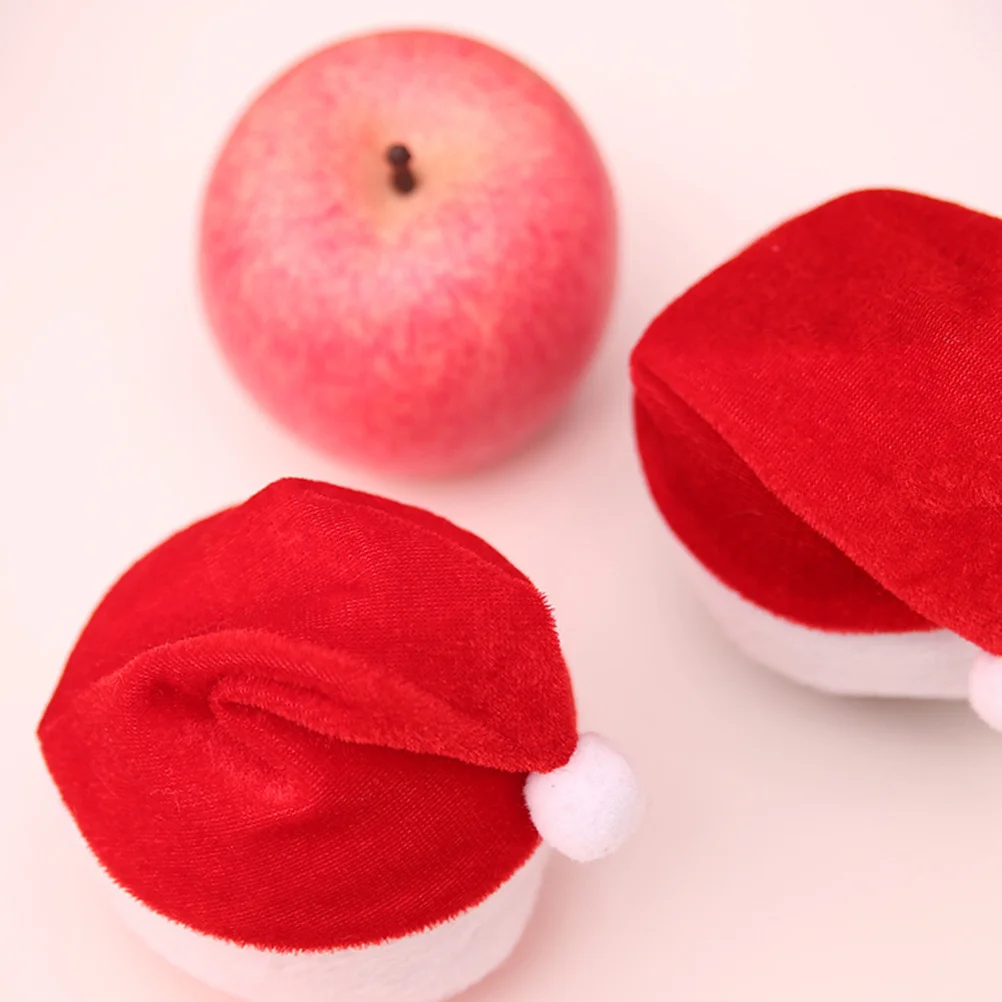 

10Pcs Stylish Christmas Caps Small Decor Hats for Holiday Party Home Decoration Festive Atmosphere Enhancer Accessory