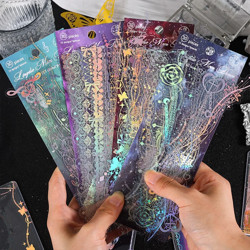 30 قطعة/الوحدة Kawaii سجل القصاصات ملصق ليلة الخيال سلسلة سكرابوكينغ لوازم مخطط القرطاسية الزخرفية ملصق
