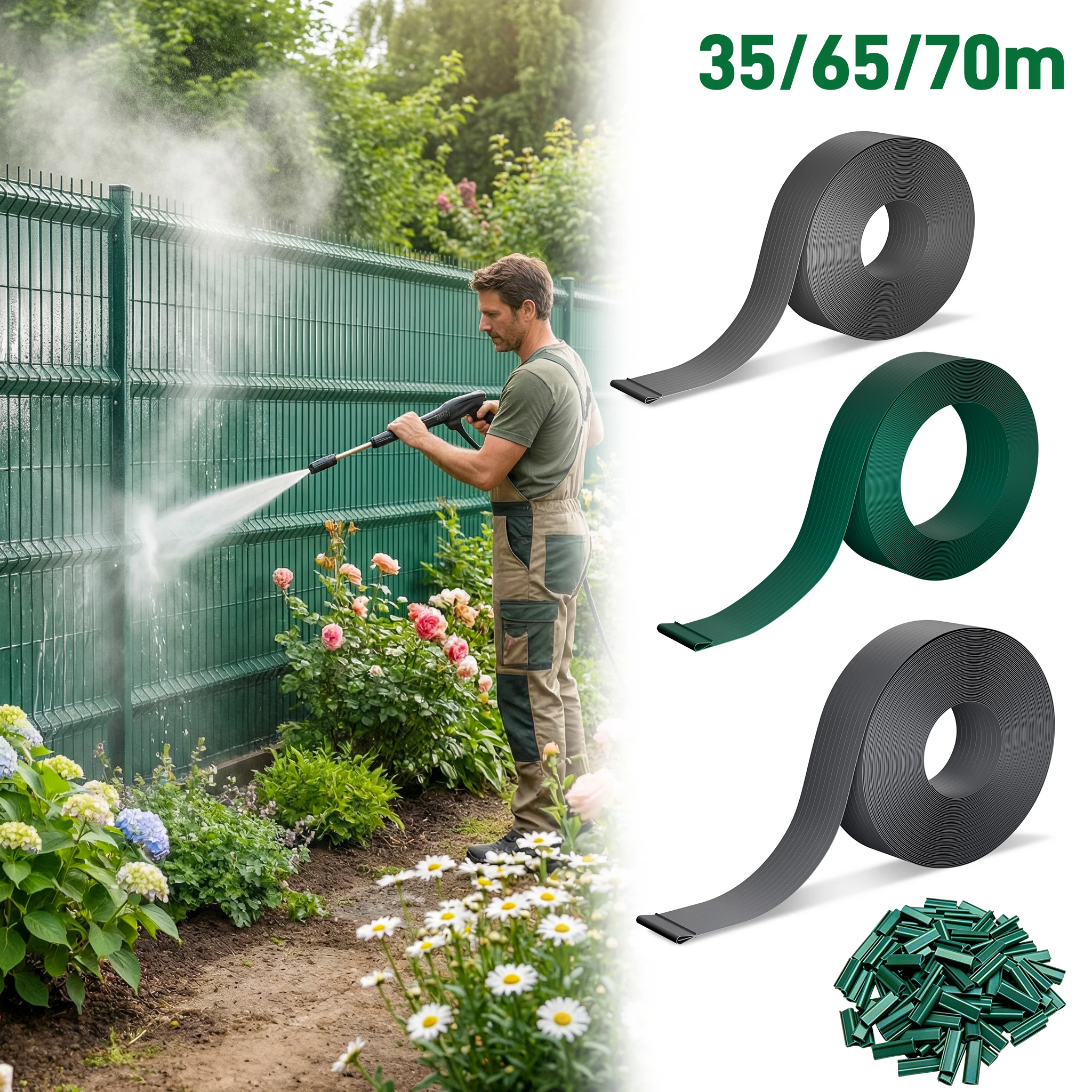 Bandes d'occultation en PVC pour clôture à double treillis métallique, lames de clôture résistantes aux intempéries et au vent pour jardin, balcon et terrasse