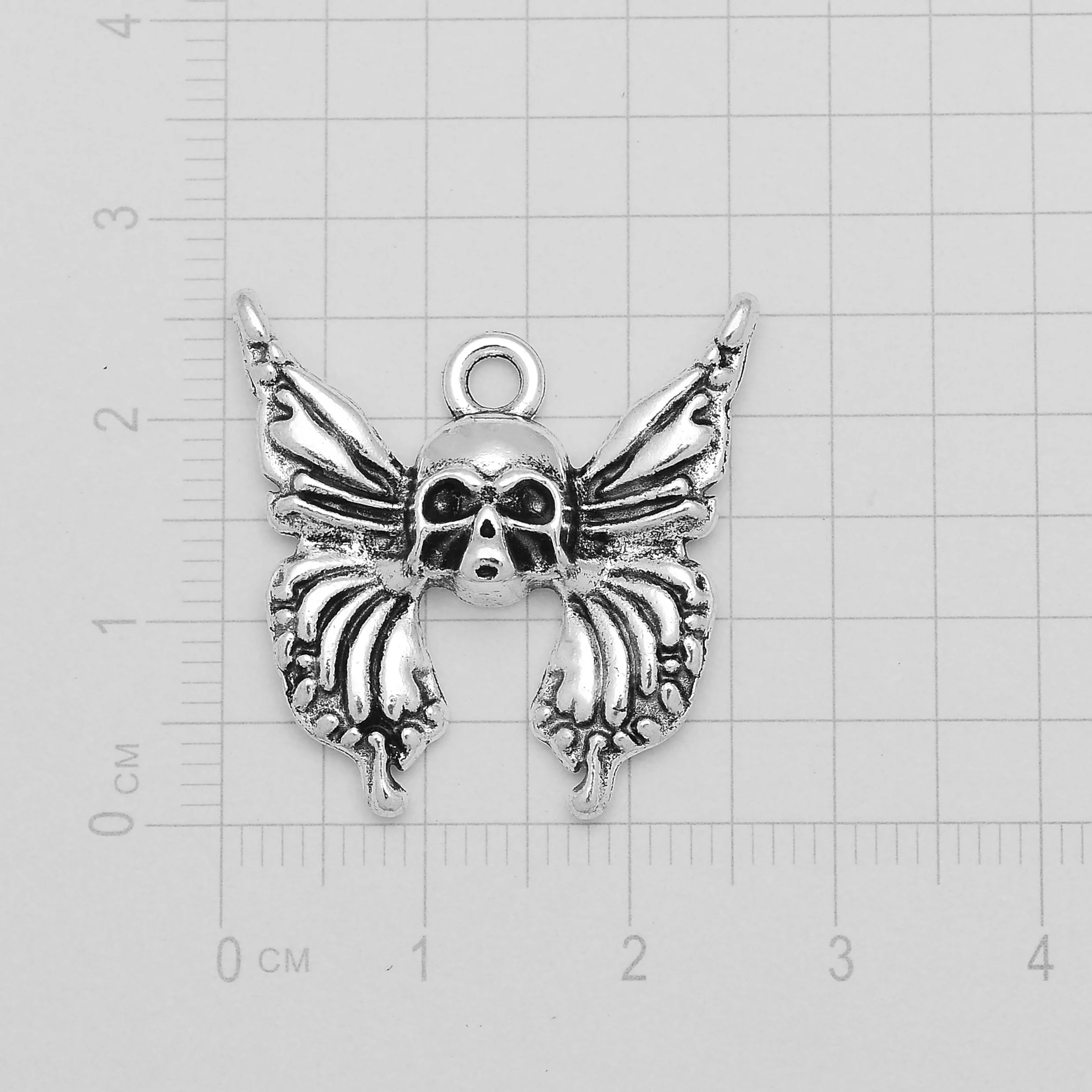 10pcs/lot Wizard Skull Head Spider Web Bat Death Skeleton Charms Halloween Pendant For Diy Jewelry Making Supplies Accessories