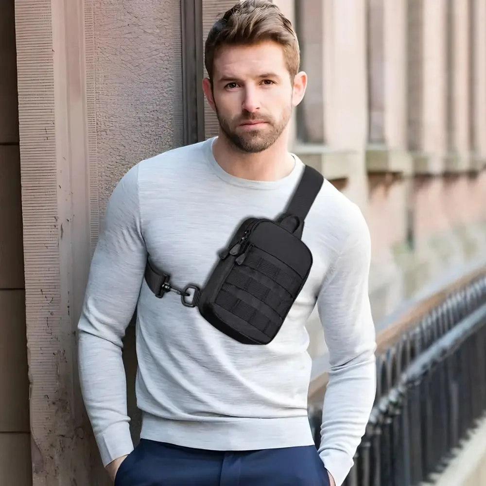 Adjustable Sports Vest Bag Multi-functional Lightweight Outdoor Chest Bag Water Resistant Oxford Cloth Running Vest Bag Cycling