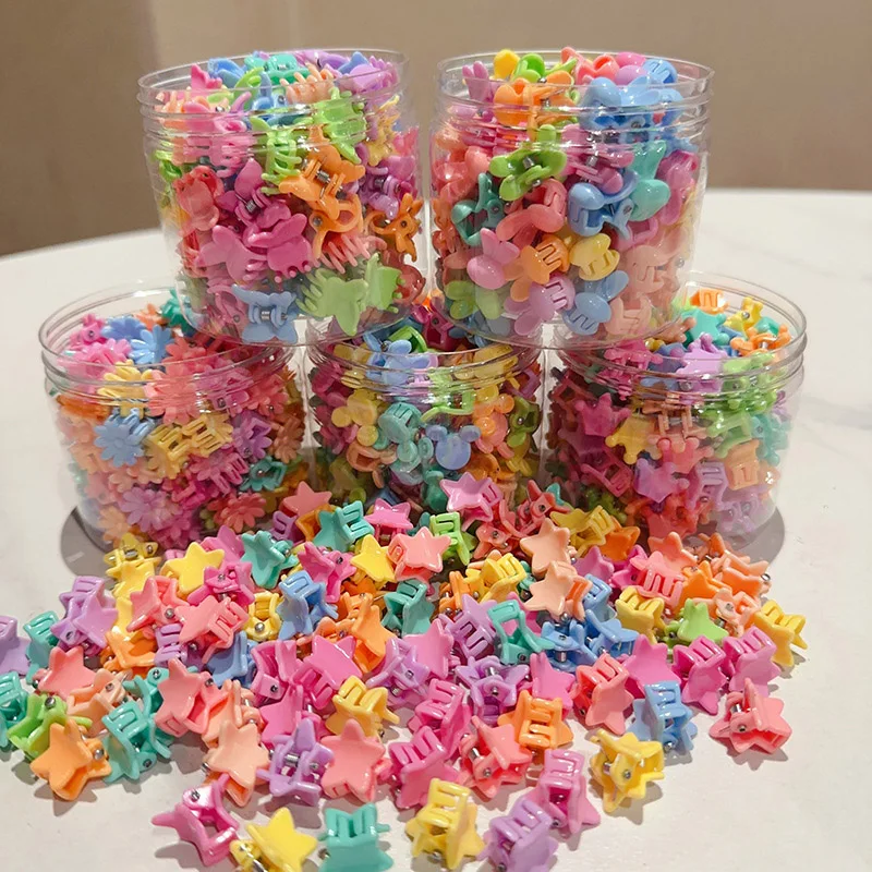 

50PCS/Box Colorful Baby Girl Hair Claws Cute Mini Princess Hairpins Kids Barrettes Hair Accessories Headwear