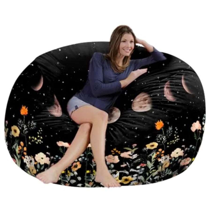 

Чехол для кресла-мешка - Мягкий пушистый чехол из голландского велюра для кресла-мешка без наполнителя, только чехол, удобный, 4 фута, увеличенный размер, для отдыха