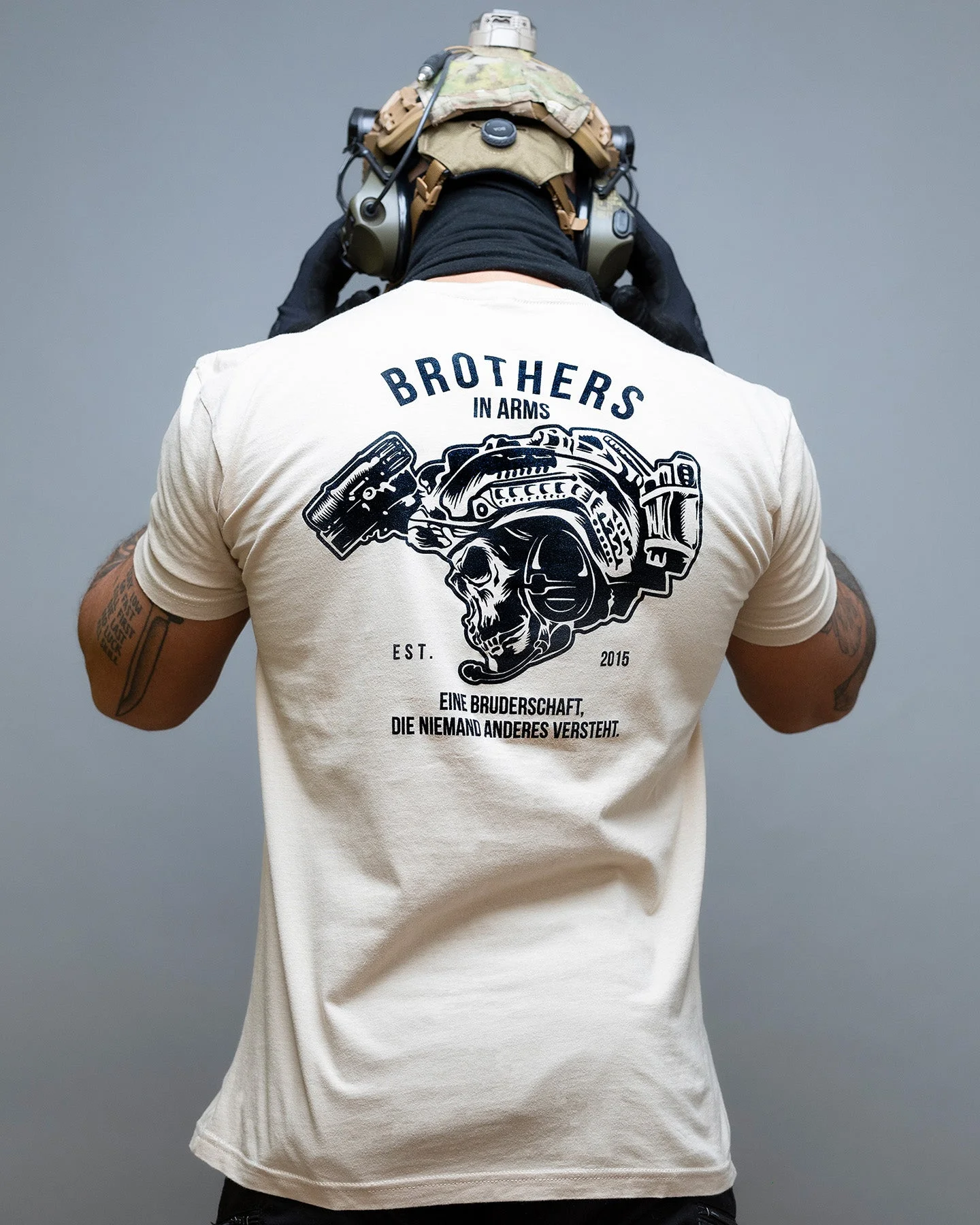 Brothers in Arms Print T Shirt Men Military Veteran Graphic Crew Neck Short Sleeve Soft Cotton Outdoor Gym Streetwear Tee Tops