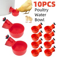Chicken Drinking Cup Automatic Drinker Chicken Feeder Plastic Poultry Waterer Drinking Water Feeder for Chicks Duck Goose Quail