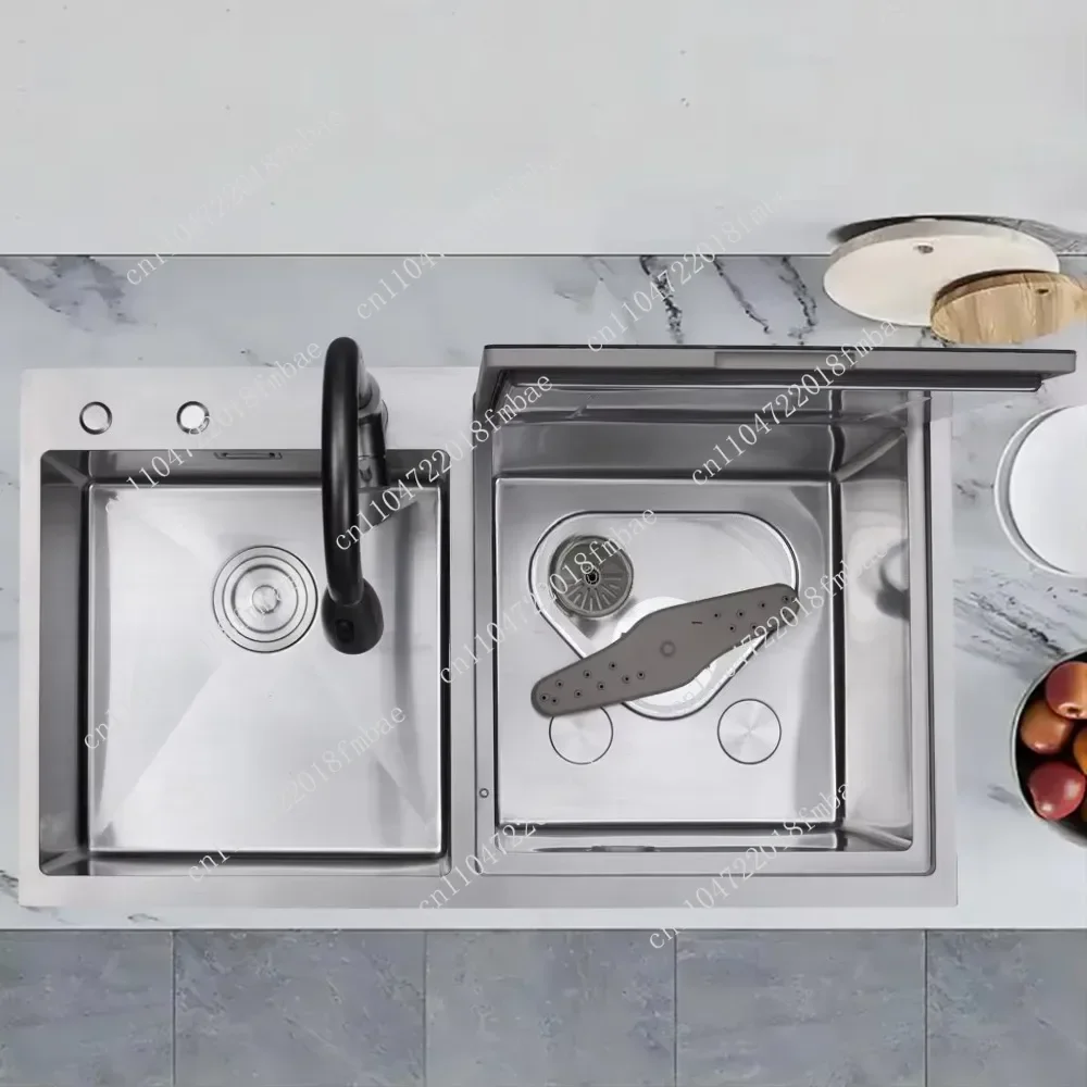 Smart kitchen sink, built-in dishwasher, ultrasonic cleaning, air drying, washing machine, with seafood jars - household