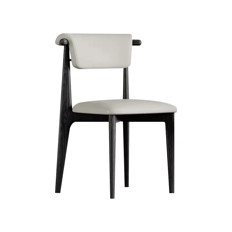 

Solid wood, dining chair, cream, simple, modern, light luxury, back chair, casual