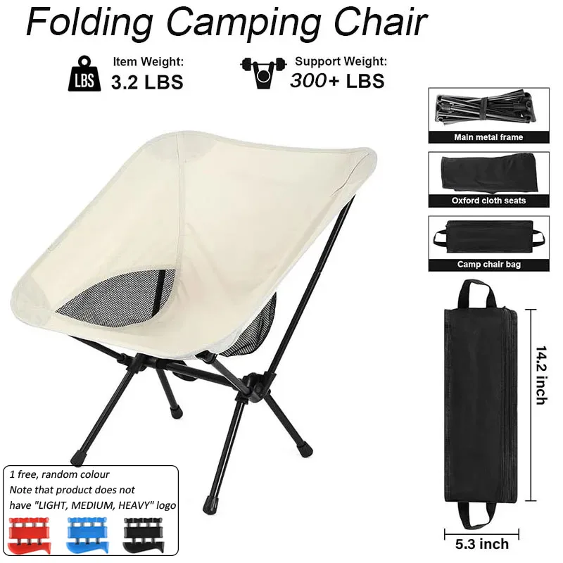 

Camping Folding Chair Ultralight Portable Beach Chair Compact Lightweight for Backpacking Hiking Picnic Barbeques Fishing