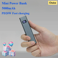 5000mAh Mini Power Bank Upgraded Dual-port Flash Charging 22.5W Compact Portable External Battery Charger for iPhone Xiaomi