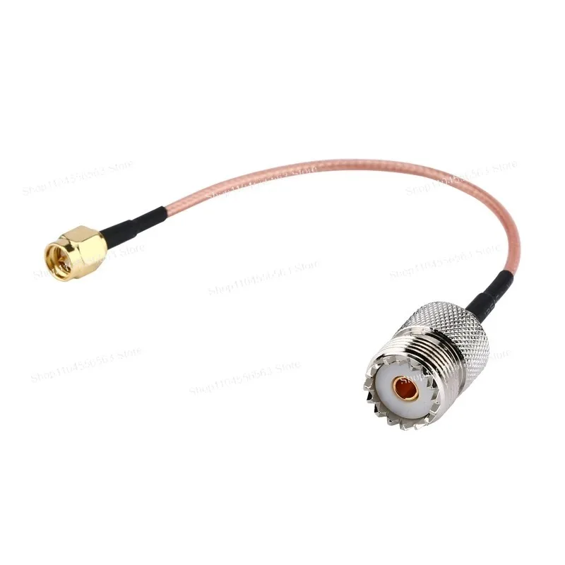 RF Pigtail Jumper Cable (SMA Male to UHF SO239/PL259 Female) - RG316 Crimp Type, 10CM/20CM/30CM/50CM/1M Lengths (Fast Shipping)