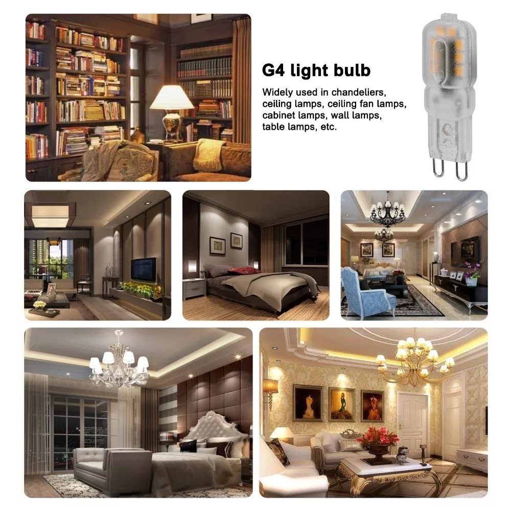 10PCS Easy 12V G4 LED Bulbs Warm White 1.2W Halogen Replacement Bulbs G4 Bi-Pin Bulbs Under Counter Lighting