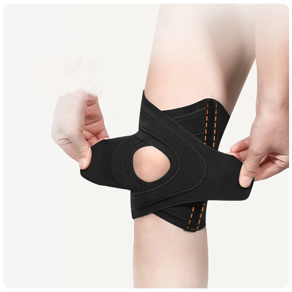 Sports Knee Patella Tendon Support, Knee Braces, Protector, Injury Joint Pain Relief, Running, 2 Pcs