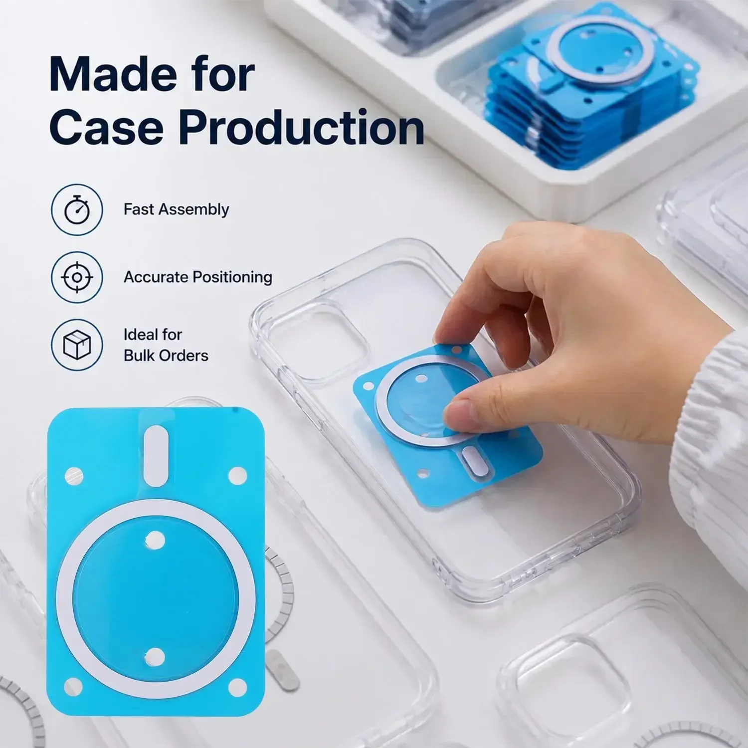 10-1PCS Strong Magnetic Ring Wireless Charging Magnet Circle Sticker Metal Magnet Plate Sheet for Magsafe IPhone 17 16 15