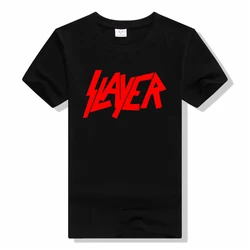 Metal Band T-Shirt Slayer Printed Fashion Streetwear Crew Neck Short Sleeve Tshirt Cotton Rock Tops T Shirt