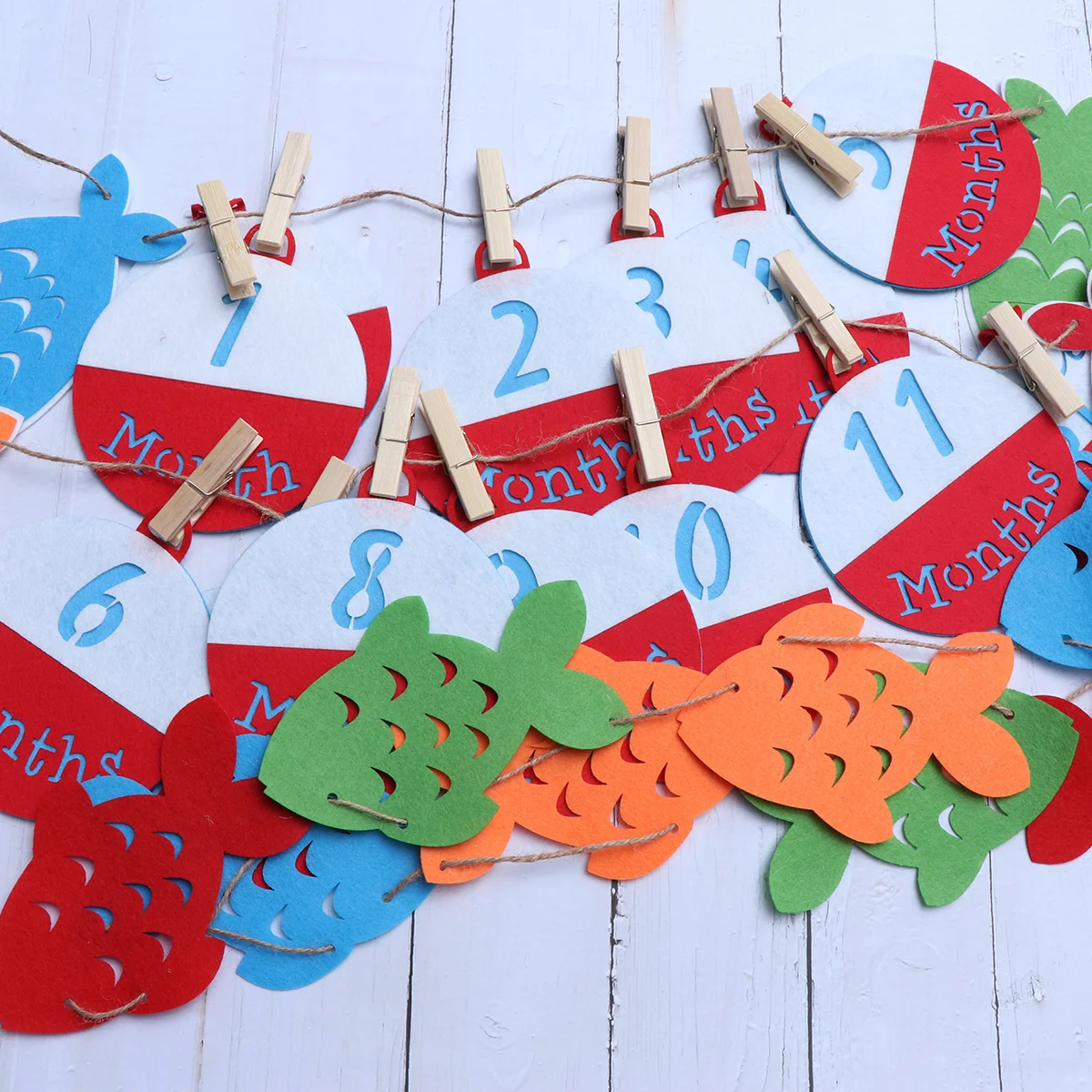 

2Pcs Linen Photo Banner Fishing Theme Hanging Party Decoration for Room Window Table Mantel Outdoor Indoor Use Pull Flag