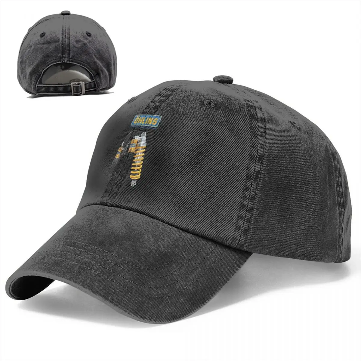 Ohlins Shock Car Baseball Cap Motorcycle Sport Racing Casual Female Male Washed Trucker Hat Hot Sale Hiking Fishing Baseball Cap