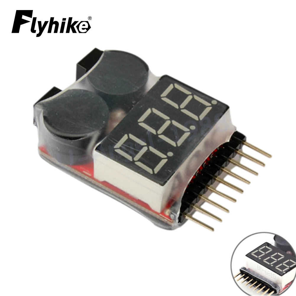Bateria Lipo Tester napięcia Alarm dźwiękowy niskiego napięcia dla 2-8S Lipo Life LiMn Li-ion Battery Checker Monitor