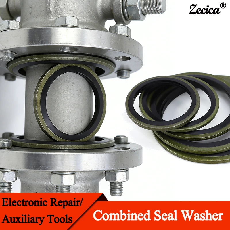 10/20/50Pcs M5 - M60 Oil Drain Plug Rubber Gasket Kit for Car Oil Pan Drainage Bolt Pad Replaceable Combination Washer Sealing