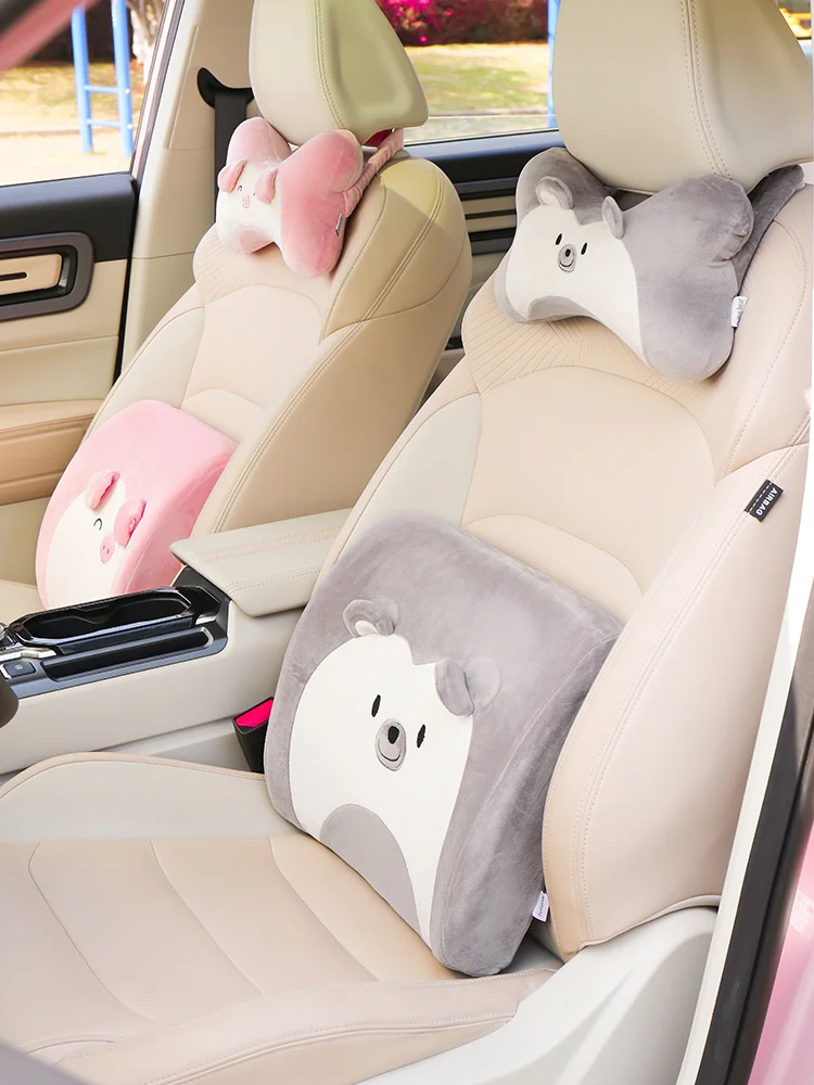 

2023 Cartoon Cute Creative Pig Soft Comfortable Lumbar Support Memory Foam Car Waist Neckpillow