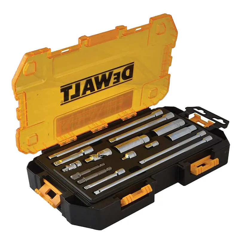 DEWALT DWMT73807 1/4 in & 3/8 in Drive Stackable Portable Multi-function DIY Tool Accessory Set 15-Piece