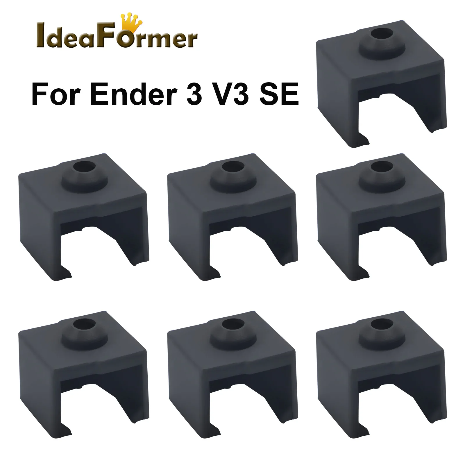 

1/3/5/10pcs Silicone Socks for Ender3 V3 SE Heater Block Cover Hotend Heat Insulation Black Case 3D Printer Parts