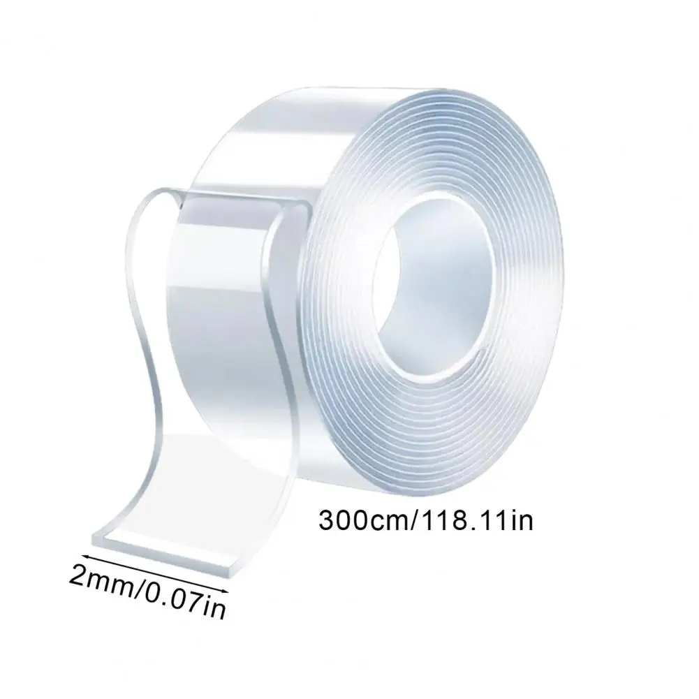 300cm Nanometer Tape Heavy Duty Nanometer Tape Waterproof Double Adhesive Tape for Mounting Strong Removable Traceless 300cm