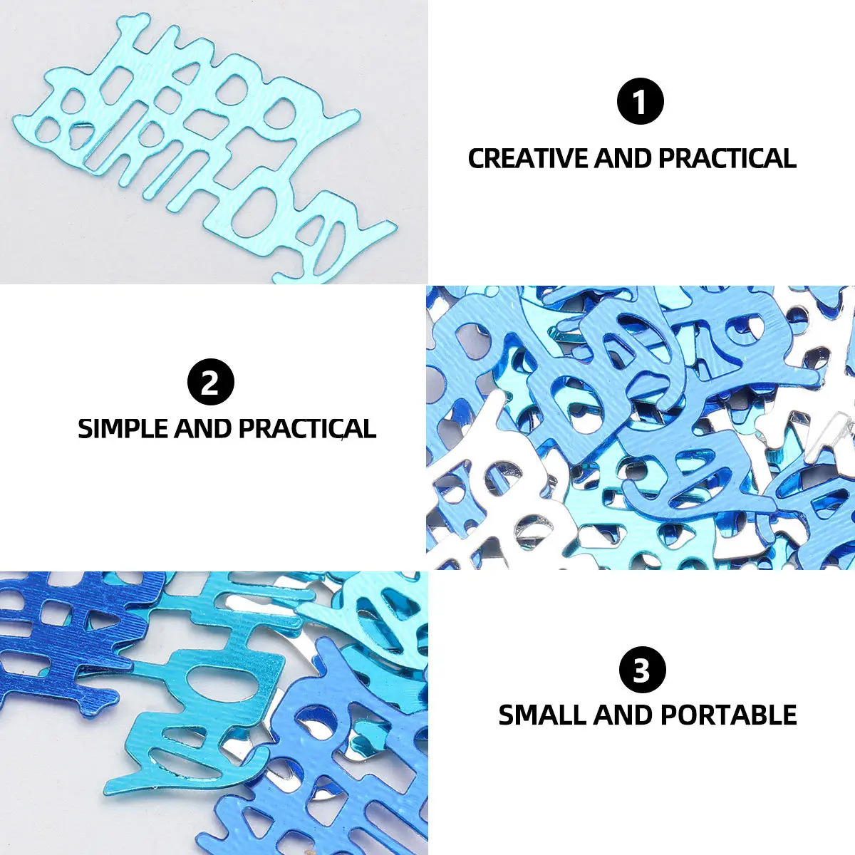 

2pcs 2 Packs Birthday Confetti Colorful Plastic Sequin Filler For Party Table Decoration Diy Craft Gift Bag Ornament Banquet