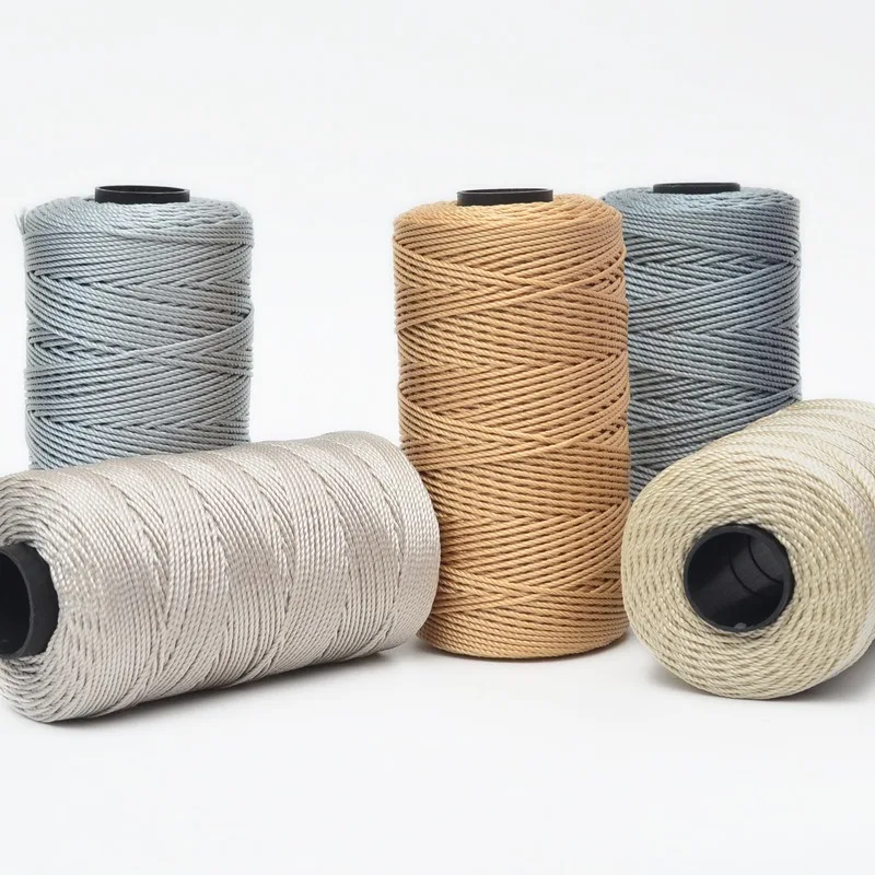 Nowa letnia przędza szydełkowa DIY Craft Thread Ice Silk Art Przędza sznurek 1,5 mm 200 m Przędza polipropylenowa do szycia lalek kapeluszy