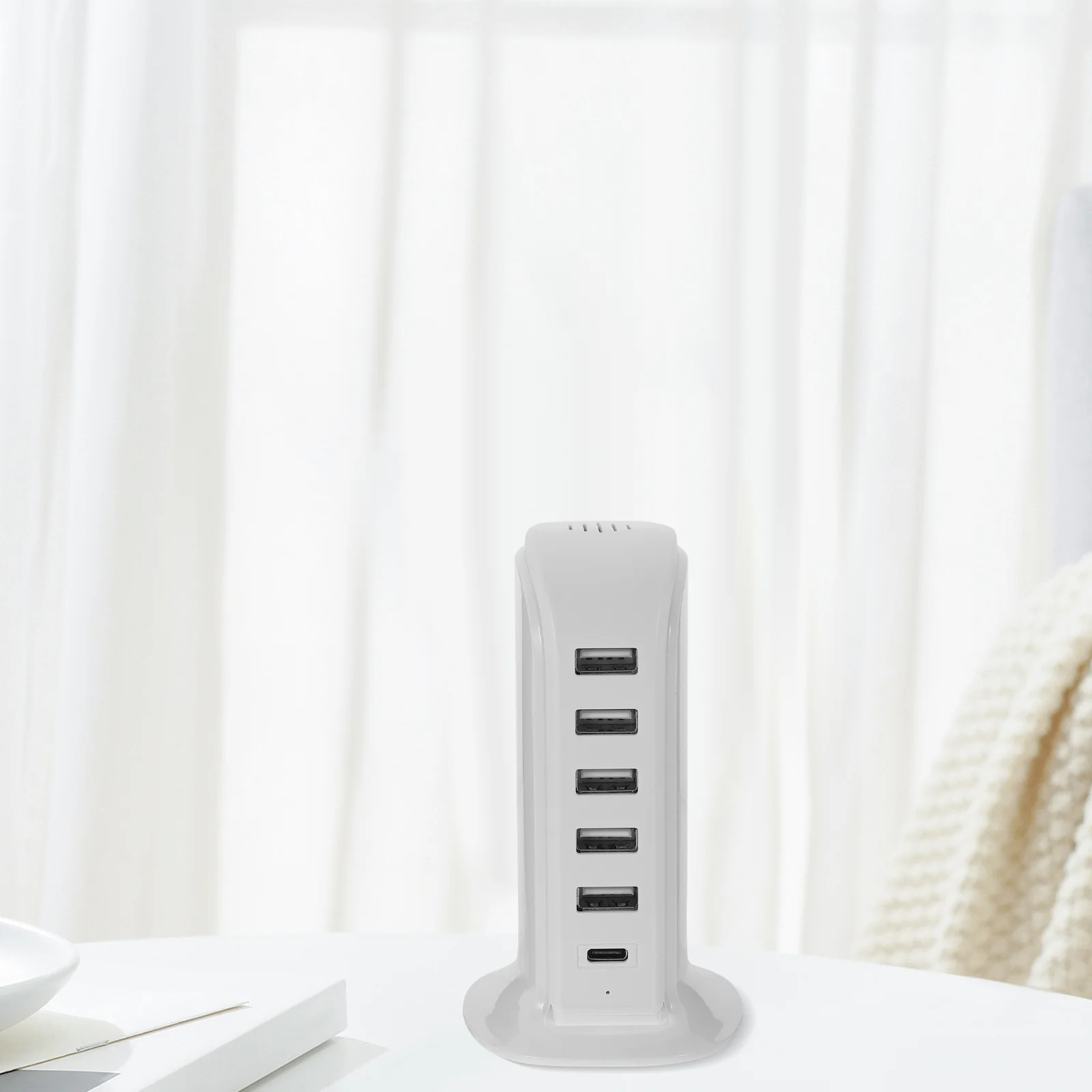 

6 Port USB Power Adapter Desktop Hub 5V 4a Rapid Charging Station Universal USB Multiple Charging Slots