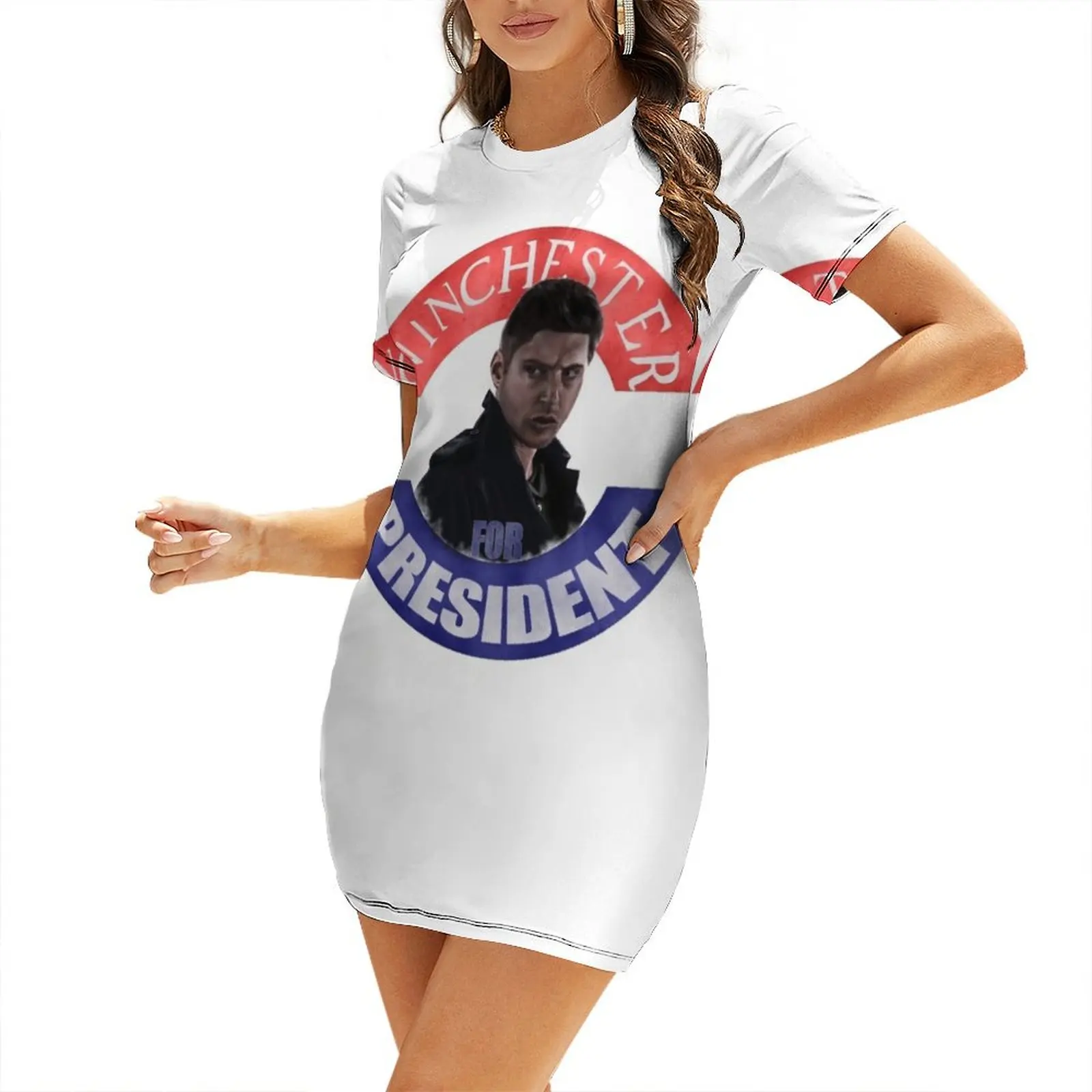 Dean for President Short Sleeved Dress ladies dresses for special occasions dresses for womens 2025