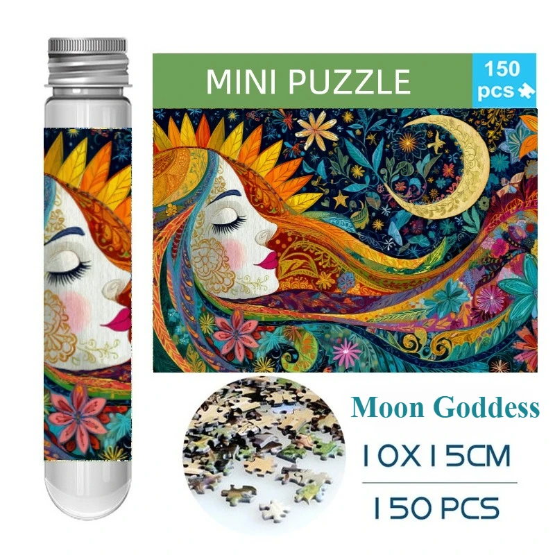 150PCS Mini Test Tube Moon Goddess Difficult Jigsaw Puzzle for Adult Decompression Toys Game Family Educational Toys