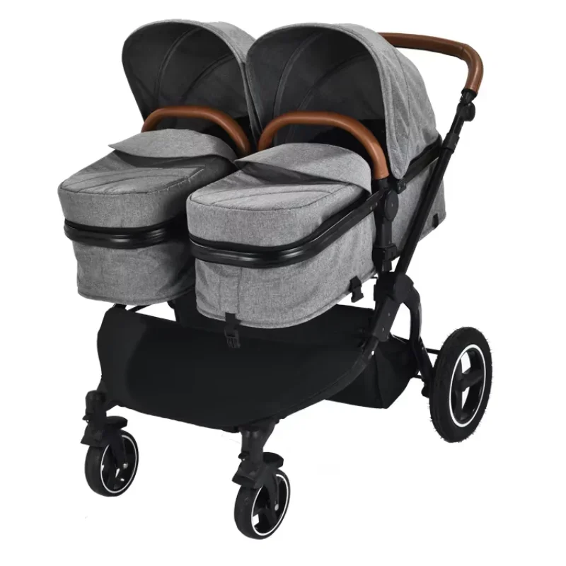 4 wheels Hot Selling Small Size Muti-functional 2-in-1 Portable Twin Baby Stroller For Little Baby