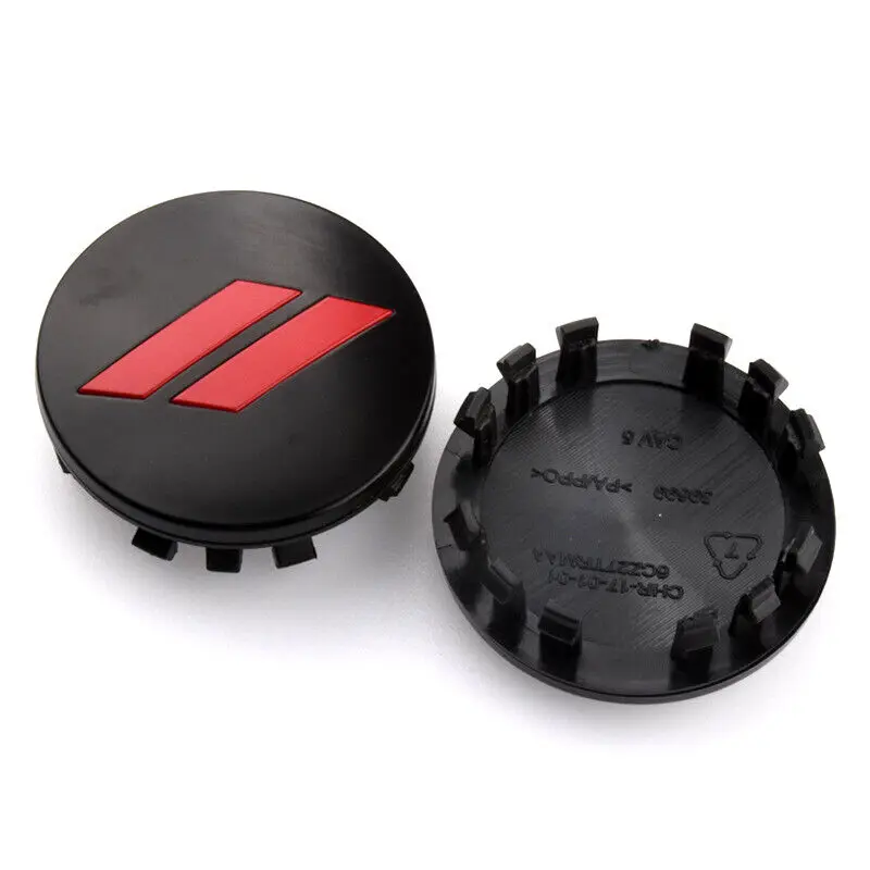 4pcs 2.5inch 63mm Matte Red Black // Car Wheel Center Hub Caps for Charger SRT 300C Challenger