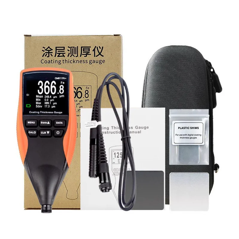 

CM8811FN Fe/NFe измеритель толщины покрытия ЖК-дисплей с подсветкой автомобильный тестер толщины металлической краски пленки 0-1250 мкм/0-50 мил со удалением P