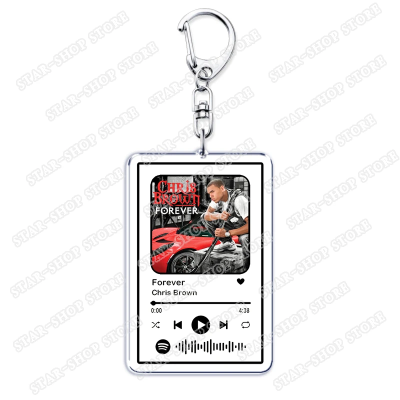Popular Singer Keychains for Women Accessories Bag Music Code Under The Influence No Guidance Keying Jewelry Fans Friends Gifts