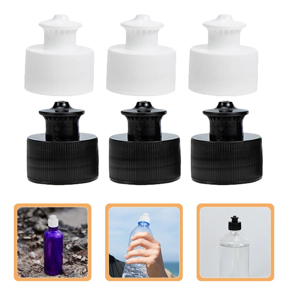

30Pcs Sports Pull Cap Reusable Lid Leakproof Hand Pull Mineral Water Bottle Caps Set Easy Open Press Cap for Various Bottles