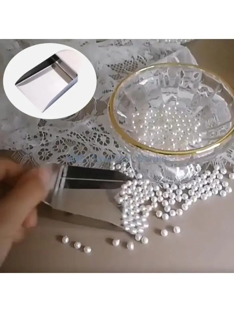 

F2TD Эффективная ложка для ювелирного порошка Металлическая лопатка для ювелирных изделий Металлическая текстура для дизайнеров