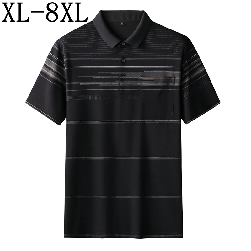 

8XL 7XL 6XL 2024 New Summer High End Breathable Polo Shirt Men Short Sleeve Lapel Mens Shirts With Pocket Casual chemise homme