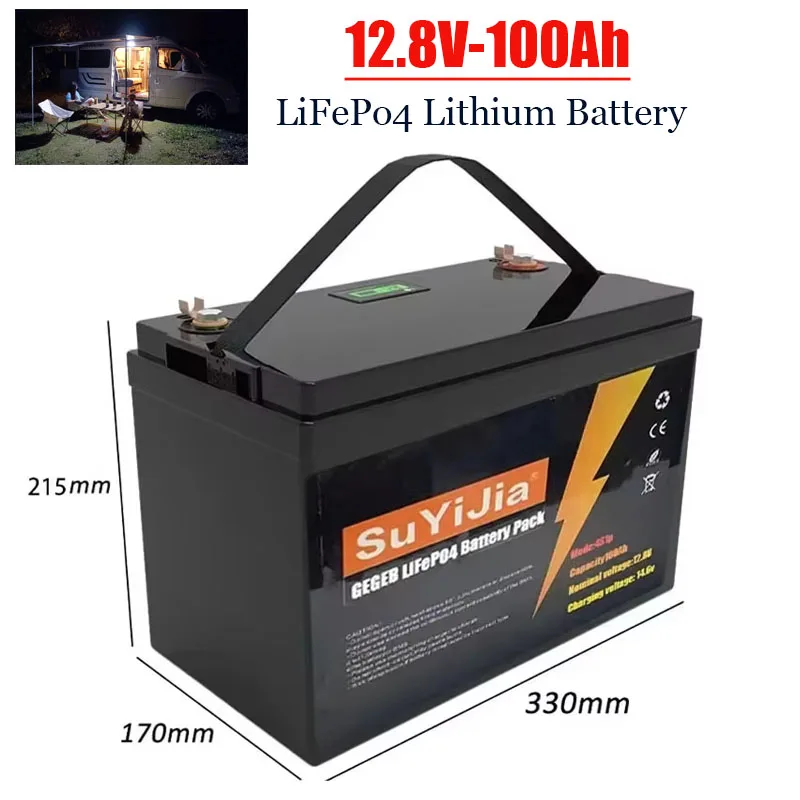 LiitoKala 12.8V 100Ah LifePo4 Battery 12V150Ah Rechargeable Battery Pack Lithium Iron Phosphate Lifepo4 Solar Battery Tool BMS