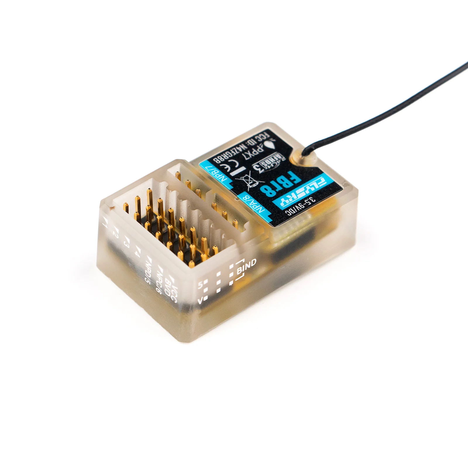 Flysky FBr8 2.4GHz 8CH Receiver AFHDS 3 System Supports Single Bidirectional Transmission PWM/PPM/i-BUS2/S.BUS/i-BUS PPX7